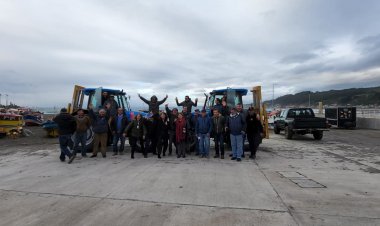 Curanipe: buzos y pescadores artesanales incorporan modernos tractores que agilizarán faenas de remolque y el traslado de productos