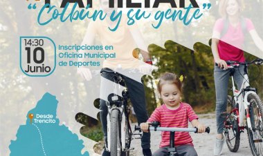 Cicletada familiar en el marco del aniversario de la comuna de Colbún