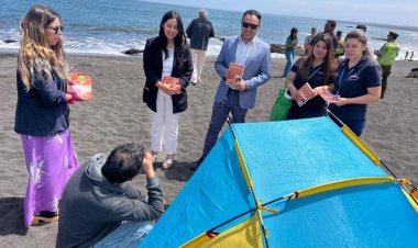 Verano Seguro: autoridades regionales junto a personal policial  dan inicio a campaña preventiva en la zona costera de Pelluhue