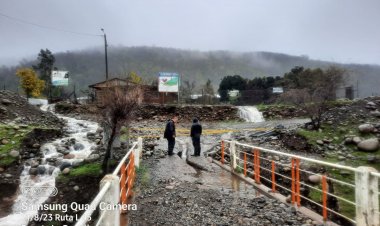 Aplausos: voluntarios logran evitar colapso del puente La Puntilla al interior de Pejerrey en el Santuario Achibueno