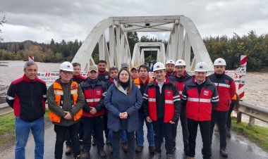 (VIDEO) MOP inició trabajos para reponer conectividad en el mítico puente “Tres Arcos” de Linares