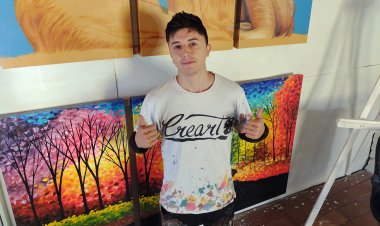 (VIDEO) Matías Villagra González: el linarense que sale al mundo con sus colores y proyecta una carrera internacional en el mundo de las artes visuales