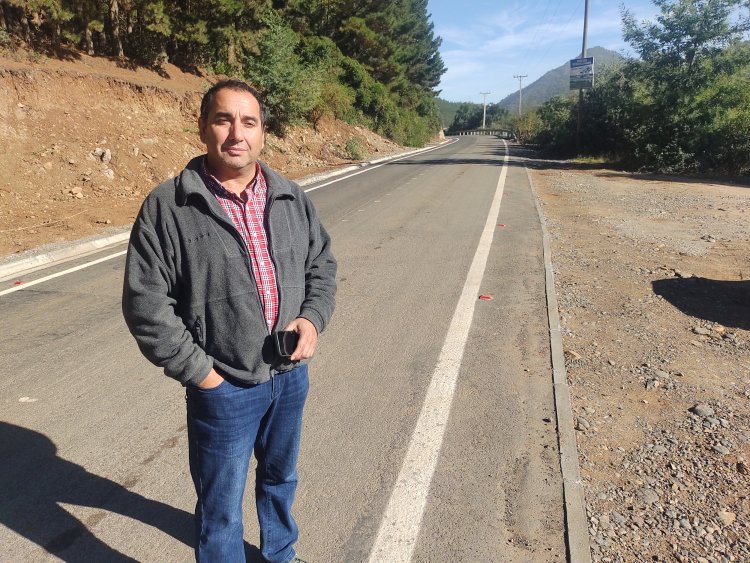 CORE Pablo Gutiérrez destaca pavimentación de más de 5 kilómetros del camino Borde Lago en la comuna de Colbún