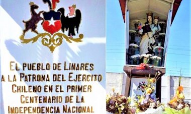 La Virgen del Carmen  Patrona del Ejército Chileno (Linares 18 de septiembre – 1910)