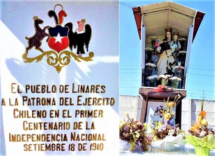 La Virgen del Carmen Patrona del Ejército Chileno (Linares 18 de septiembre – 1910)