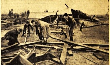 Daños del tornado en Linares: miércoles 27 de junio de 1962