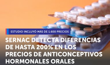 SERNAC detecta diferencias de hasta 200 por ciento en los precios de los anticonceptivos hormonales orales