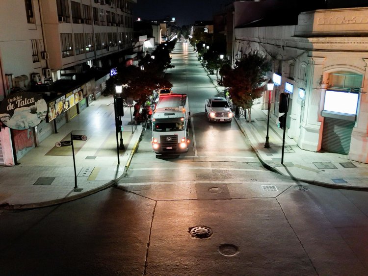 Talca recambiará 400 luminarias led en calle 1 Sur