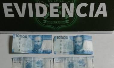 Billetes falsos en ramadas de Longaví