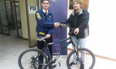 PDI detiene a un sujeto y logra recuperar una bicicleta robada hace más de tres semanas