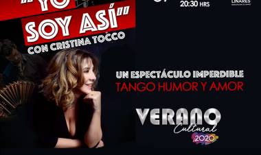 Tango y humor trae Cristina Tocco al  Teatro Municipal de Linares 