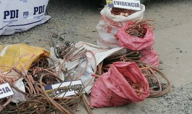 PDI Linares incauta cable de cobre