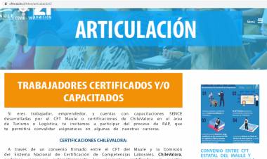 CFT Estatal del Maule cuenta con articulación para quienes provienen del mundo del trabajo