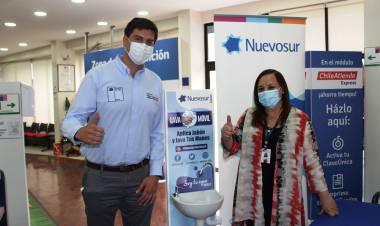 Firman  convenio con Nuevosur para instalar lavamanos portátiles en lugares de alta convocatoria en Linares y Parral