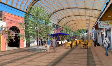 Carlos Gajardo presenta plan de intervenciones urbanas: paseo peatonal en calle Benjamín Novoa, áreas verdes con conexión Wi Fi y recuperación del anfiteatro de la Alameda