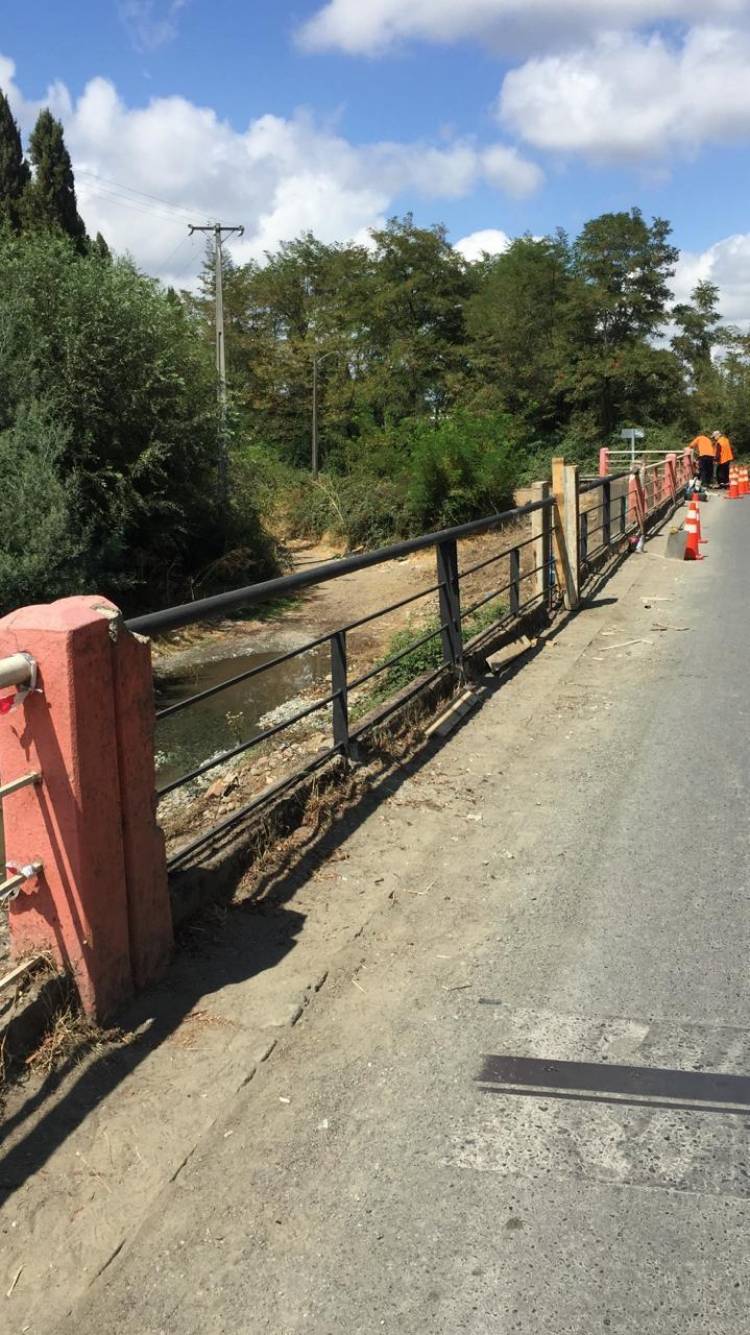 Reparan barandas de puente Ancoa en zona del Huapi