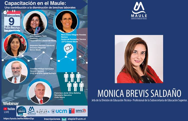 CFT Maule, Observatorio Laboral y Sence realizarán seminario virtual donde se dará a conocer las principales brechas de empleo regionales